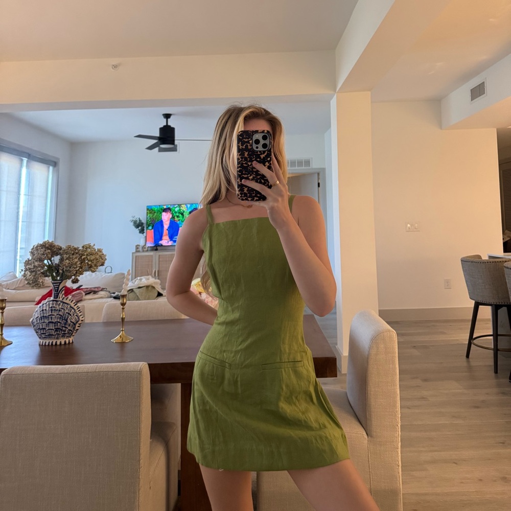 Reformation Green Midi Dress